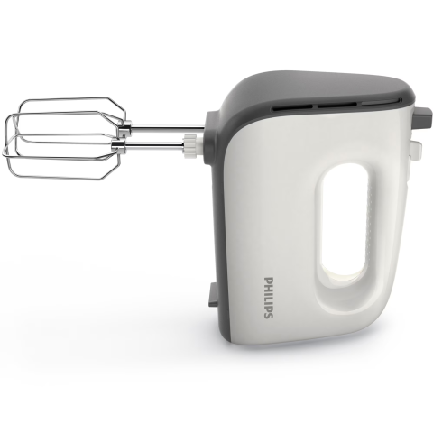 Mixer cu bol Philips Viva Collection HR3745/00, 450 W, 5 viteze, Functie Turbo, Bol actionare automata, capacitate bol 3L, , Alb/Gri [1]