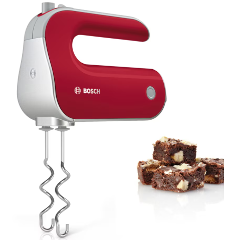 Mixer de mana Bosch MFQ40303, 500 W, 5 viteze + turbo, rosu [1]