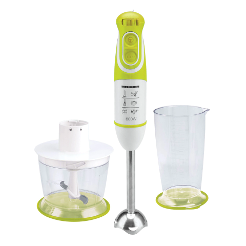 ELECTROCASNICE - RESIGILATE - Mixer vertical Heinner Charm HB-600GR, 600 W, 5 viteze, Functie turbo, Tel, Tocator, Alb/Verde