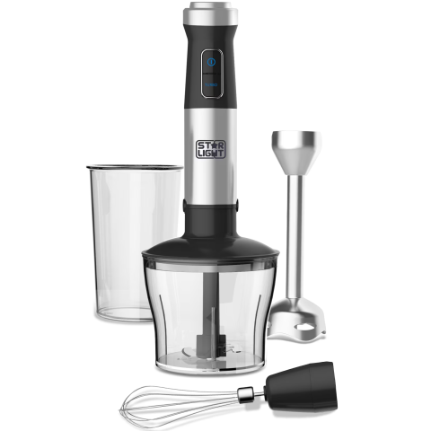 ELECTROCASNICE - RESIGILATE - Mixer vertical Star-Light HBSJ-700W, 700 W, Variator viteza + Turbo, Tocator, Negru/Inox