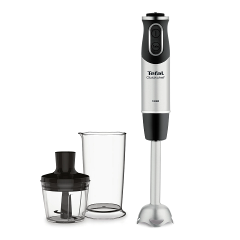 ELECTROCASNICE - RESIGILATE - Mixer vertical Tefal QuickChef HB659838, 1000W, 20 de viteze, Functie Turbo, Picior pasator din metal, Pahar gradat 800 ml, Argintiu
