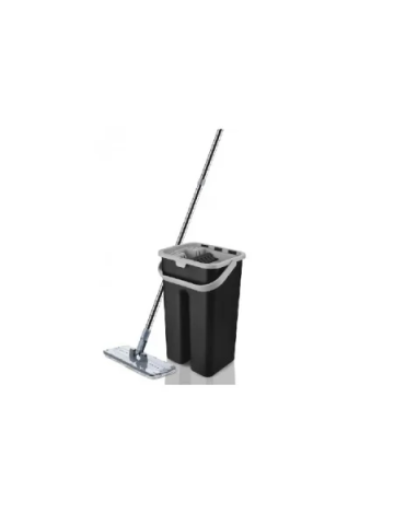 SANITARE - RESIGILATE - Mop profesional plat cu doua cuve de spalare si uscare, Proff Black Style, 8L
