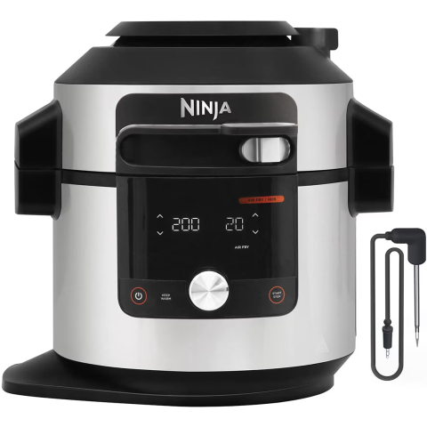 ELECTROCASNICE - RESIGILATE - Multicooker 14 in 1 Ninja OL750EU, 1760 W, 7.5 l, 14 programe, Negru argintiu