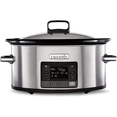 APARATE PENTRU GATIT - Multicooker Crock-Pot CSC066, 5.6L, afișaj digital programabil, funcția de păstrare la cald, inox