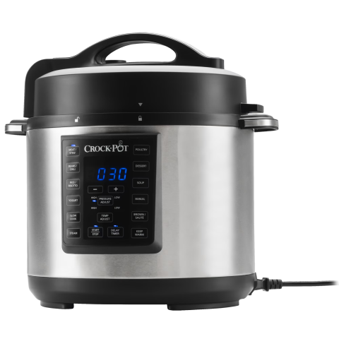 Multicooker cu gatire sub presiune Crock-Pot Express CSC051X, 1000 W, 5.6 l, control digital, 8 programe, 4 moduri de gatire, timer, argintiu [2]