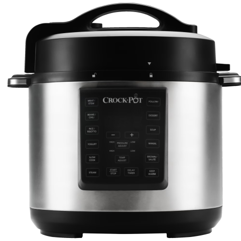 Multicooker cu gatire sub presiune Crock-Pot Express CSC051X, 1000 W, 5.6 l, control digital, 8 programe, 4 moduri de gatire, timer, argintiu [1]