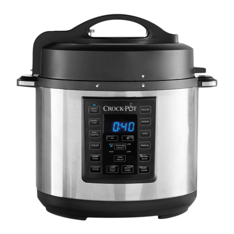 ELECTROCASNICE - RESIGILATE - Multicooker cu gatire sub presiune Crock-Pot Express CSC051X, 1000 W, 5.6 l, control digital, 8 programe, 4 moduri de gatire, timer, argintiu