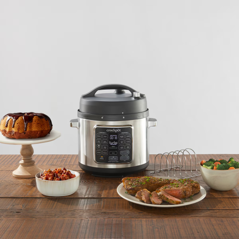 Multicooker cu gatire sub presiune Crock-Pot Turbo Express CS062X, 5.6 l, control digital, gatire Sous Vide, 15 programe, 7 moduri de gatire, argintiu [3]