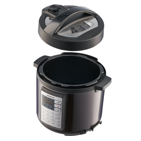 Multicooker cu gatire sub presiune Heinner Alacarte 38BK HPCK-38BK, 1000W, 3.8L, 14 programe, gatire sub presiune, presiune maxima 80 kPa (0.8 bar), afisaj LED, Negru/Inox [2]