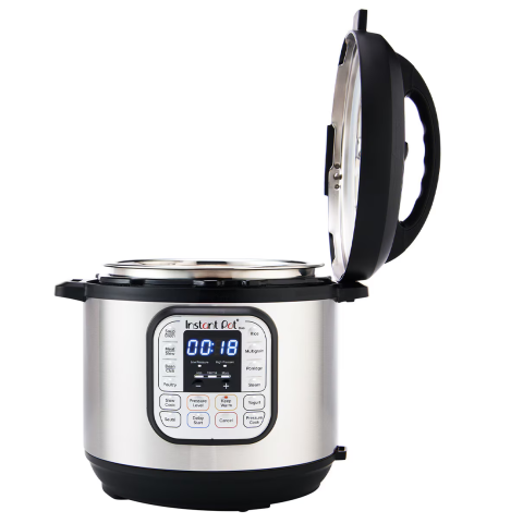 Multicooker cu gatire sub presiune Instant Pot Duo 8QT 113-0061-01-EU, 8L, 7 functii de gatire, 13 programe presetate, vas interior din o?el inoxidabil, argintiu/negru [1]