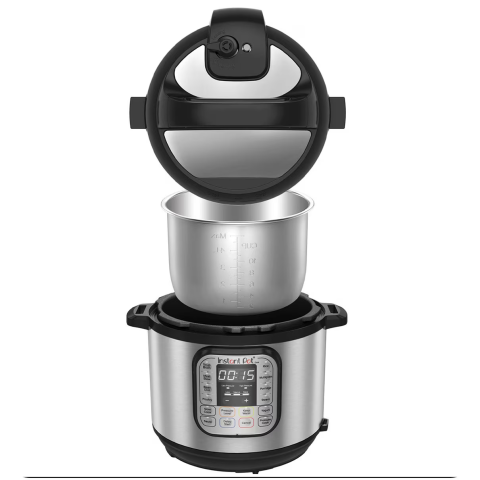 Multicooker cu gatire sub presiune Instant Pot Duo 8QT 113-0061-01-EU, 8L, 7 functii de gatire, 13 programe presetate, vas interior din o?el inoxidabil, argintiu/negru [2]
