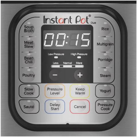 Multicooker cu gatire sub presiune Instant Pot Duo 8QT 113-0061-01-EU, 8L, 7 functii de gatire, 13 programe presetate, vas interior din o?el inoxidabil, argintiu/negru [3]