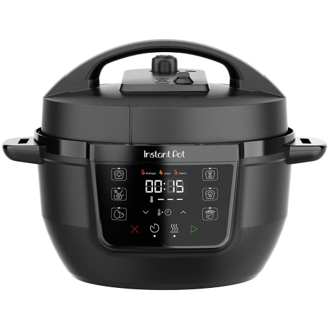 ELECTROCASNICE - RESIGILATE - Multicooker cu gatire sub presiune Instant Pot Mini 140-8000-01-EU, 7 functii, 3.8L, vas interior din otel inoxidabil, suport pentru aburi, negru