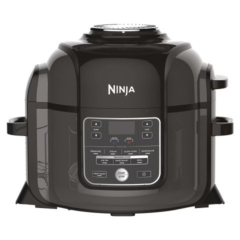 ELECTROCASNICE - RESIGILATE - Multicooker Ninja Foodi 7in1 OP300, 1460W, 6l, 7 functii de gatit, Airfryer, gatire sub presiune, functie de gatit cu abur, functie Saute, pastrare la cald, timer, 65.5-240°C, 2 preparate simultan, gr