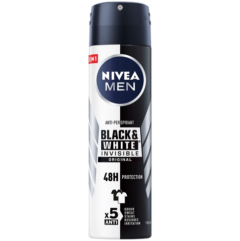 Ingrijire Par si Corp - NIVEA ANTIPERSPIRANT DEO 150ML BĂRBAȚI INVIZIBIL NEGRU/ALB ORIGINAL