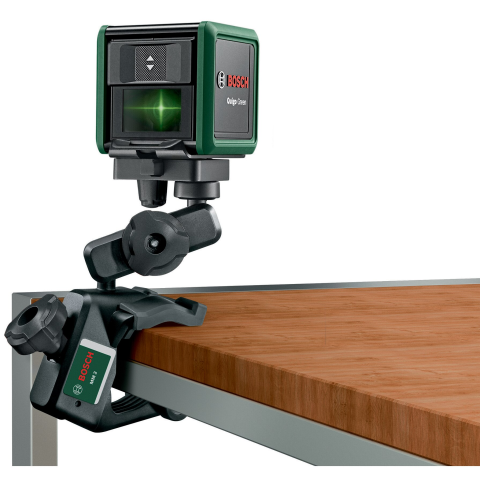 APARATE DE SPALAT CU PRESIUNE - Nivela laser cu linii Bosch Quigo Green Gen2, 12 m domeniu lucru, 500-540 nm dioda laser, ±4° autonivelare, 85° unghi deschidere, ± 0.6 mm/m precizie, 1/4" filet stativ, 2 baterii 1.5 V LR03 (AAA), si