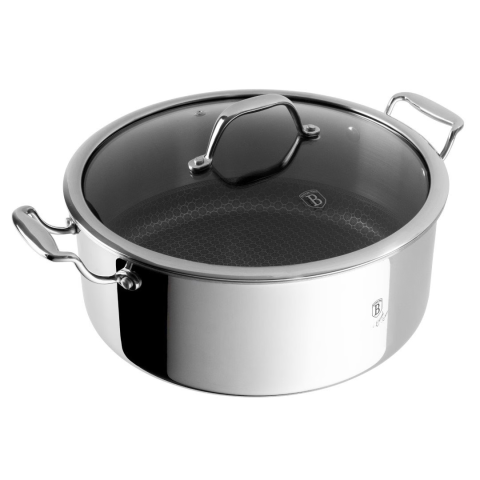 TIGAI SI VASE PENTRU GATIT - Oala inox cu capac Eternal Collection Berlinger Haus BH 8510, 28 cm, antiaderenta, inox, strat Eterna rezistent