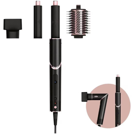 Ondulatoare de Par - Ondulator 3-in-1 Shark Flexstyle HD424EU, 1400 W, 3 accesorii, 3 viteze Negru