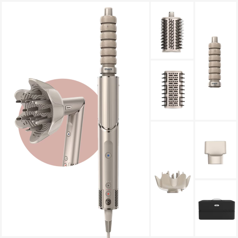 PERII DE PAR - Ondulator 5-in-1 Shark FlexStyle HD446SLEU, 5 moduri de coafare, ondulatoare Auto-Wrap, perie paddle brush pentru indreptare par, concentrator styling, difuzor pentru bucle, 3 trepte de caldura, geant