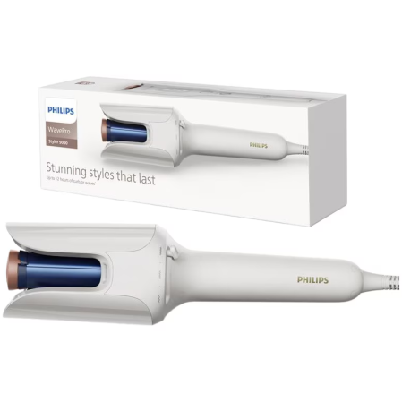 Articole Hair-Styling - Ondulator automat Philips SenseIQ WavePro Seria 9000 BHB968/00, tehnologie SenseIQ, 4 setari de temperatura, 4 setari de timp, 3 directii ondulare, ingrijire cu ioni
