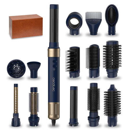 Articole Hair-Styling - Ondulator Multistyler Cecotec 253_crs 14 in 1 cu tehnologie Coanda, 3 viteze, 3 temperaturi si control inteligent al caldurii, motor digital cu putere de 1400 W ?i 110000 rpm, capete acoperite cu cera
