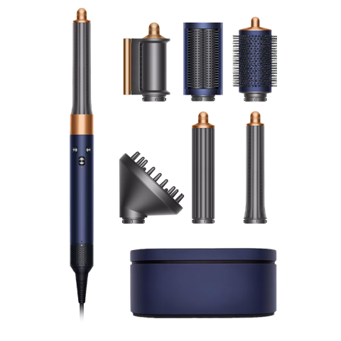 Ondulatoare de Par - Ondulator Multistyler Dyson HS05 Airwrap Complete Long Volumise 581143-01, 3 trepte de viteza, 3 trepte de temperatura, Albastru de Prusia/Cupru