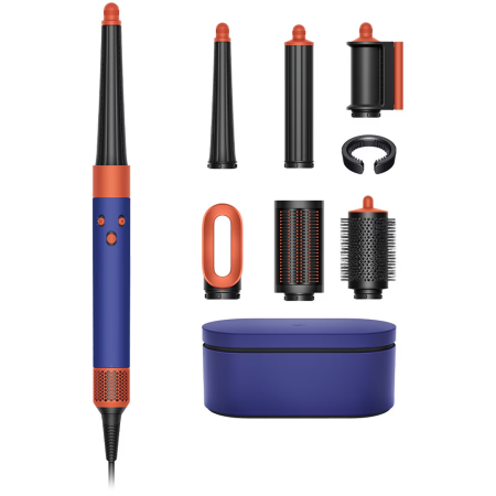 Ondulatoare de Par - Ondulator multistyler Dyson HS08 Airwrap i.d.™ 533670-01, conexiune Bluetooth®, 3 trepte de viteza, 3 trepte de temperatura, Vinca Blue-Topaz