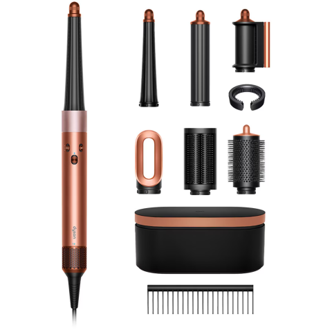 ONDULATOARE DE PAR - Ondulator multistyler Dyson HS08 Airwrap i.d.™, conexiune Bluetooth®, 3 trepte de viteza, 3 trepte de temperatura, Amber silk / Pink champagne