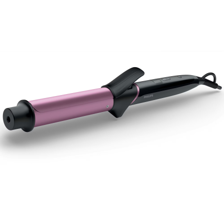 Articole Hair-Styling - Ondulator Philips BHB868/00, LCD, Placi ceramice infuzie cheratina, 200°C, Incalzire in 60 sec, Bara 32mm, Tehnologie SplitStop, Oprire automata, Negru