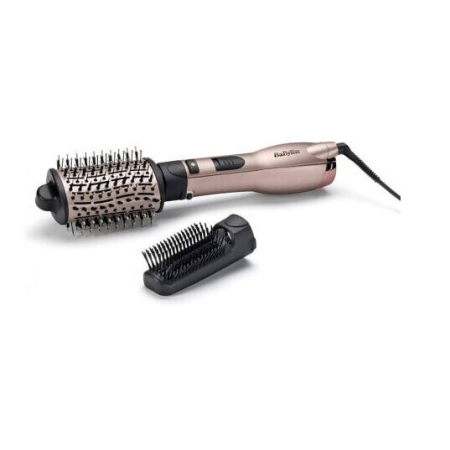 Perii de Par - Perie cu aer cald BaByliss AS90PE Espresso Glaze Ionic, 2 capete, 1000W, negru/roz.
