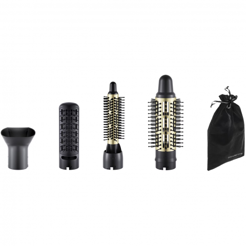 Perie cu aer cald Rowenta Express Style CF6330F0, 3 trepte de viteza, varf rece, functie Respect, negru & auriu [4]