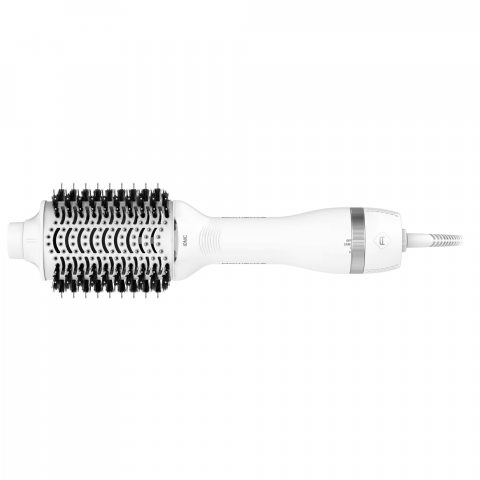 Perie cu aer cald Rowenta Volumizer CF6130F0, tehnologie 3D volume booster, perie ovala XL, 3 setari viteza/temperatura, alb/argintiu [1]