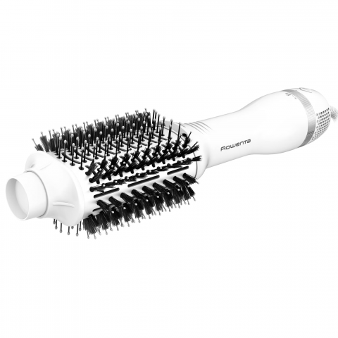 PERII DE PAR - Perie cu aer cald Rowenta Volumizer CF6130F0, tehnologie 3D volume booster, perie ovala XL, 3 setari viteza/temperatura, alb/argintiu