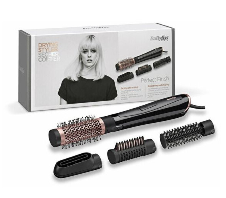 Articole Hair-Styling - Perie electrica BaByliss Perfect Finish, Airstyler, 1000w, 4 accesorii - AS126E