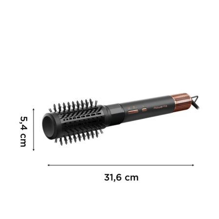 Perie multifunctionala cu aer cald Rowenta Air Shape UB9820E0, non-rotativa, invelis ceramic, generator de ioni, 3 trepte viteza/temperatura, concentrator, negru & bronz [6]