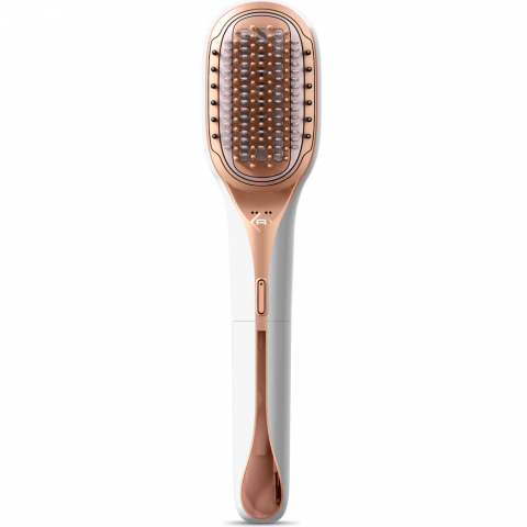 Perie reparatoare cu abur Rowenta Hair Therapist™ CF9920F0, 165 W, timp incalzire 60 secunde, tehnologie Thermal Care, peri naturali, invelis Keratin, oprire automata, afisaj LED, alb [2]