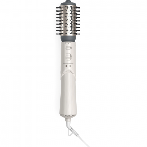 Perie rotativa cu aer cald Philips Seria 7000 BHA710/00, 1000W, ingrijire cu ioni, 2 accesorii, setare temperatura de ingrijire, peri naturali, invelis ceramic din turmalina, Alb/crem [1]