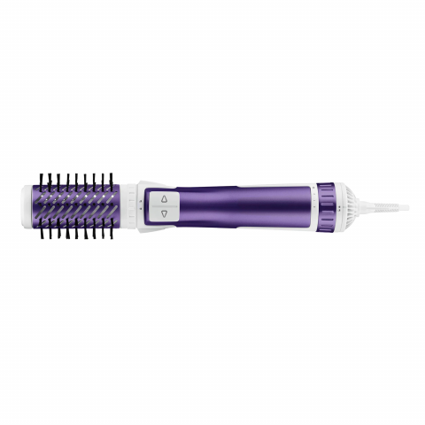 Articole Hair-Styling - Perie rotativa Rowenta Brush Activ' Volume&Shine 2 CF9530F0, 1000W, 2 trepte de temperatura si viteza, ionizare, 2 perii, invelis ceramic, Mov