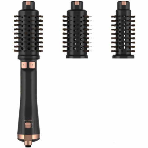 Articole Hair-Styling - Perie rotativa ROWENTA Ultimate Experience CF9620F0, 3 trepte temperatura, Invelis ceramic, Negru/ Auriu