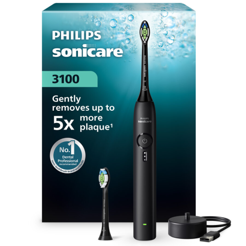 IGIENA ORALA - Periuta de dinti elctrica Philips Sonicare 3100 neagra + 2 reserve HX4032/32