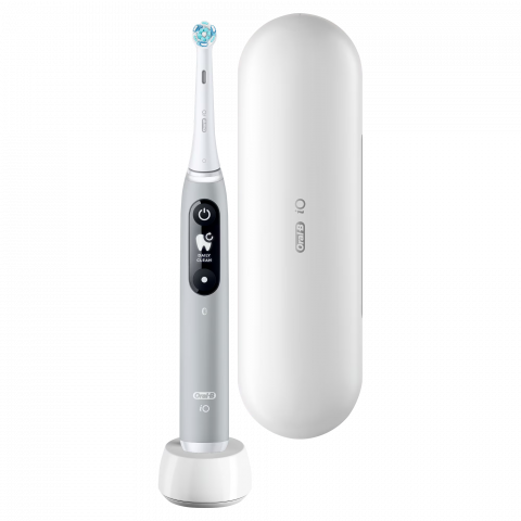 Periuta de dinti electrica Oral-B iO6 cu tehnologie magnetica si micro-vibratii, inteligenta artificiala, display led interactiv, senzor de presiune smart, timer vizibil, 5 moduri, 1 capat, trusa de c [2]