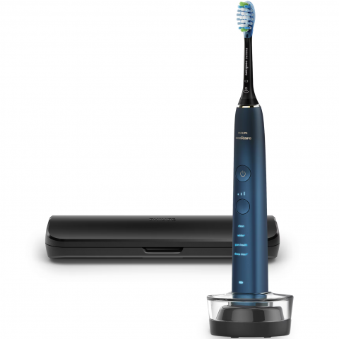 Periuta de dinti electrica Philips Sonicare DiamondClean 9000 HX9911/88, 62000 miscari/min, 4 moduri de curatare, 3 nivele intensitate, senzor presiune, functia BrushSync, aplicatie Sonicare, wireless [3]