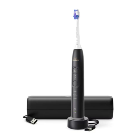 Periuta de dinti electrica Philips Sonicare HX7411/02, 62.000 miscari/minut, autonomie 21 zile, 3 moduri de periere,3 intensitati, senzor presiune luminos, functia BrushSync, capat de periere Senstive [1]