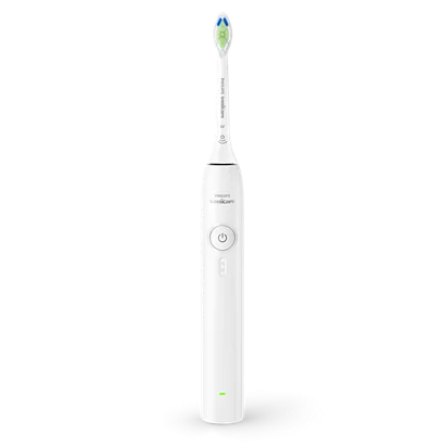 Periuta de dinti sonica electrica Philips Sonicare Seria 2100 HX3651/12, 31000 miscari/minut, Cronometru Quadpacer si SmarTimer, Design ergonomic subţire, 1 capat de periere, Albastru deschis [1]