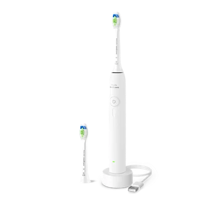 IGIENA ORALA - Periuta de dinti sonica electrica Philips Sonicare Seria 2100 HX3651/12, 31000 miscari/minut, Cronometru Quadpacer si SmarTimer, Design ergonomic subţire, 1 capat de periere, Albastru deschis