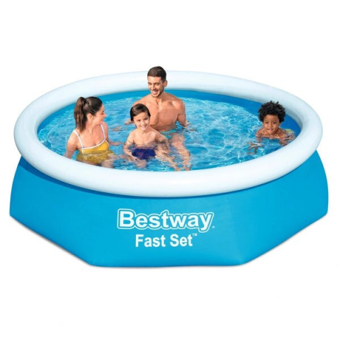 PISCINE - RESIGILATE - Piscina gonflabila, Bestway, 244 x 61 cm, 1880 l, material DuraPlus™, rotunda, albastra
