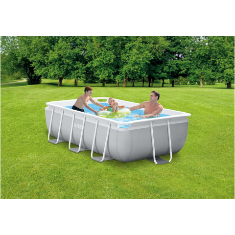 Piscina rectangulara cu cadru metalic Prism Frame Intex 26784NP, 300x175xH80 cm, include pompa cu filtru 28604 (2.006 l) si scara acces [2]
