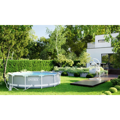 Piscina rotunda cu cadru metalic Prism Frame Premium Intex 26712NP, D366xH76 cm, include pompa cu filtru 28604 (2.006 l) [2]