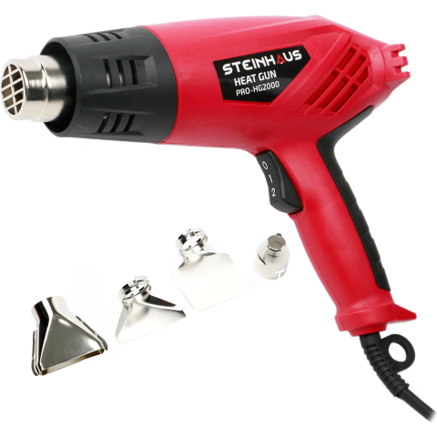 ARTICOLE DIVERSE - Pistol cu aer cald Steinhaus Start, PRO-HG2000, 2 trepte caldura 350/550°C, 4 accesorii