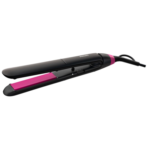 PLACI DE PAR - Placa de indreptat parul Philips BHS375/00, cu placi ceramice cu infuzie cheratina, 2 trepte de temperatura (220C), timp de incalzirea 60s, Negru